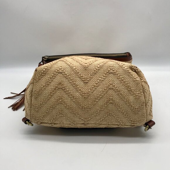 Patricia Nash Beige Raffia And Leather Luzille Convertible Backpack main image 10